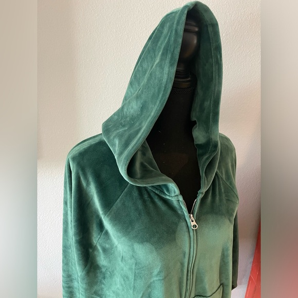 Victoria’s Secret Velour Hoodie size XL emerald green - Picture 2 of 8